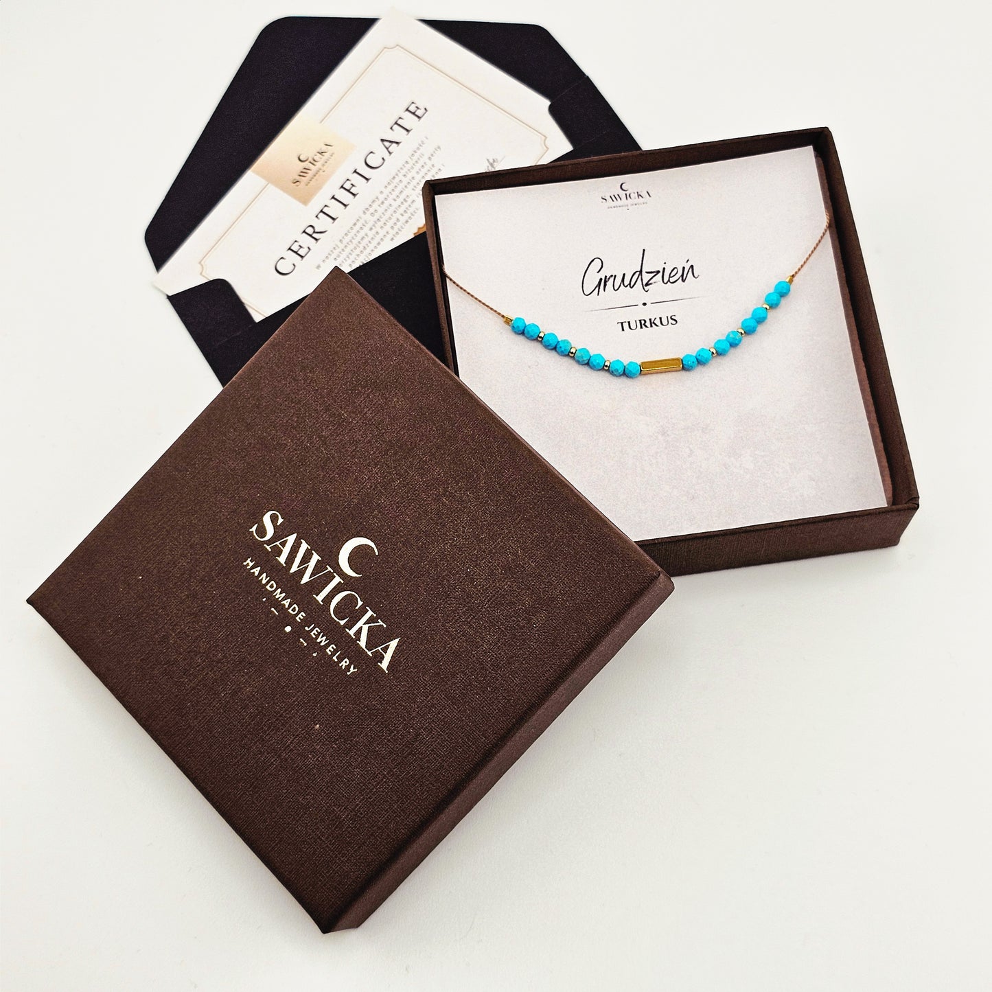 TURKUS - bransoletka urodzeniowa GRUDZIEŃ