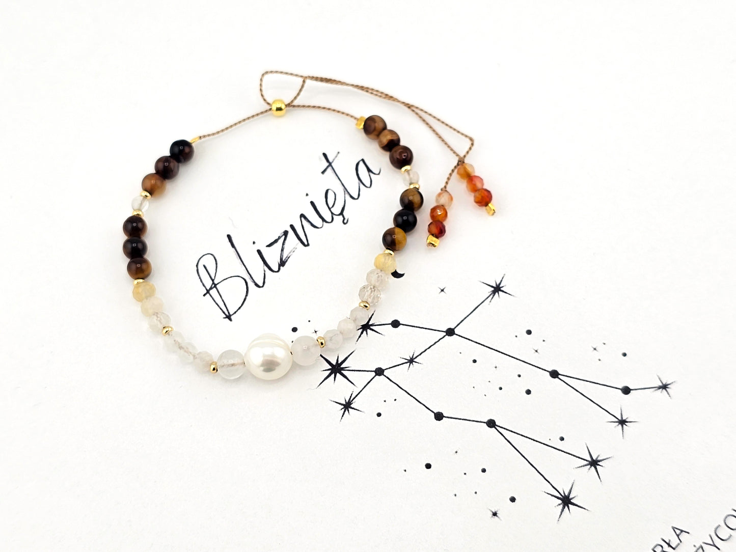 BLIŹNIĘTA -bransoletka zodiakalna