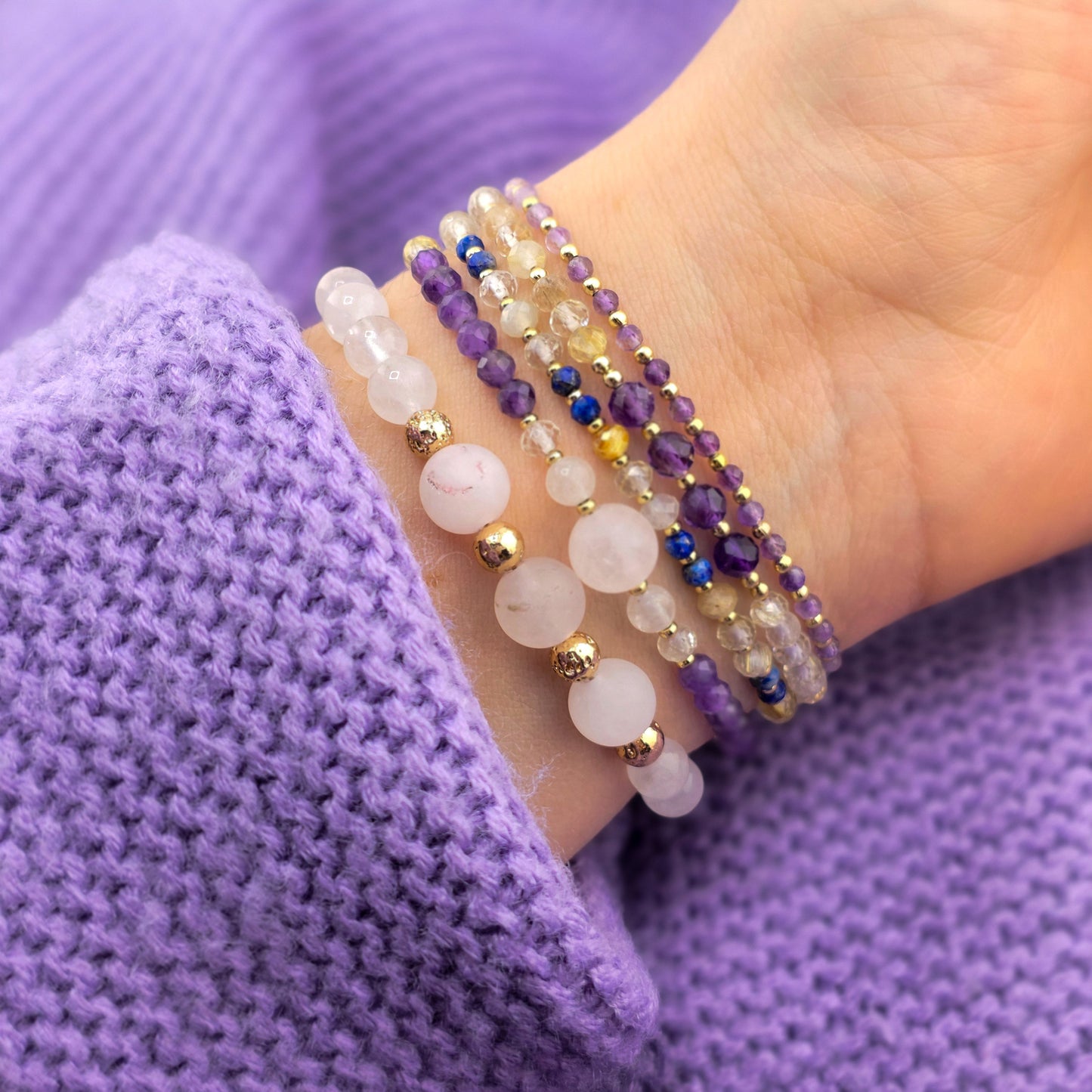 KLUCZ DO MEDYTACJI - Potęga umysłu - bransoletka talizman z cytrynem i lapis lazuli