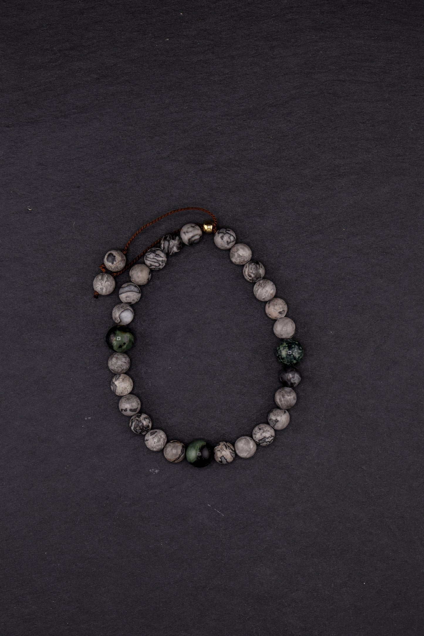 BRANSOLETKA MĘSKA Z JASPISEM