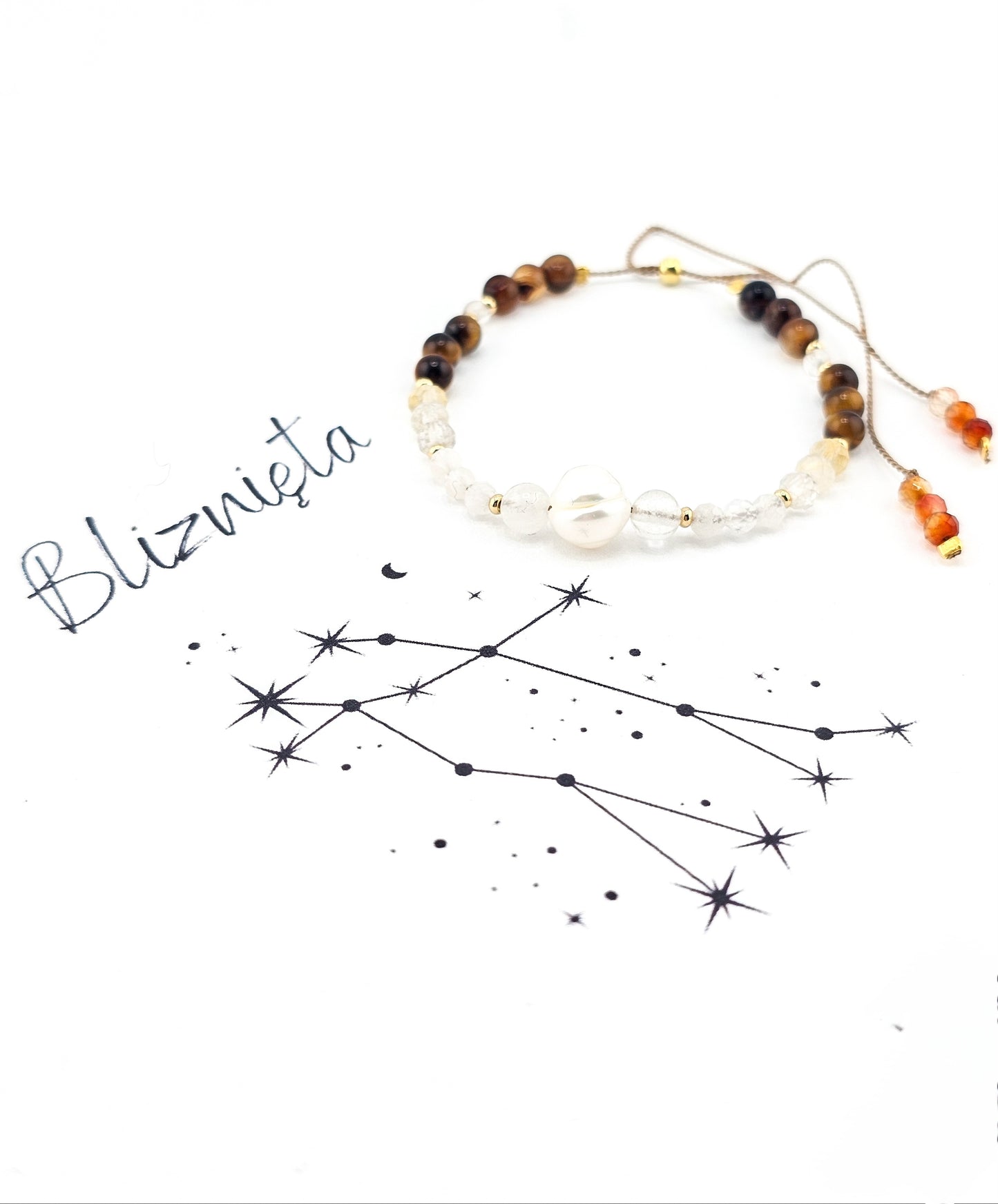 BLIŹNIĘTA -bransoletka zodiakalna