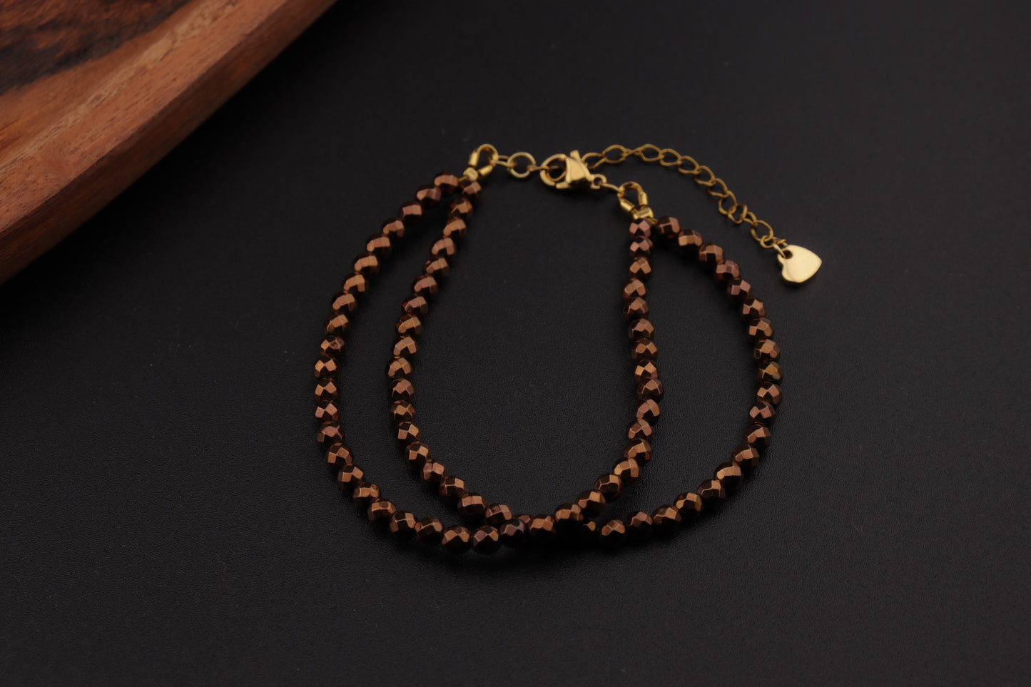 PODWÓJNA BRANSOLETKA Z HEMAMTYTEM