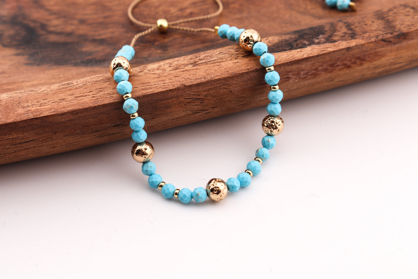 TURKUS - BRANSOLETKA Z KAMIENI NATURALNYCH