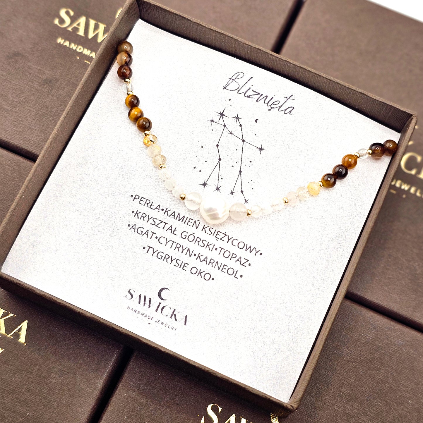 BLIŹNIĘTA -bransoletka zodiakalna