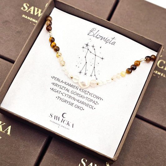 BLIŹNIĘTA -bransoletka zodiakalna