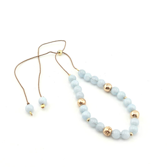 AKWAMARYN - bransoletka urodzeniowa MARZEC