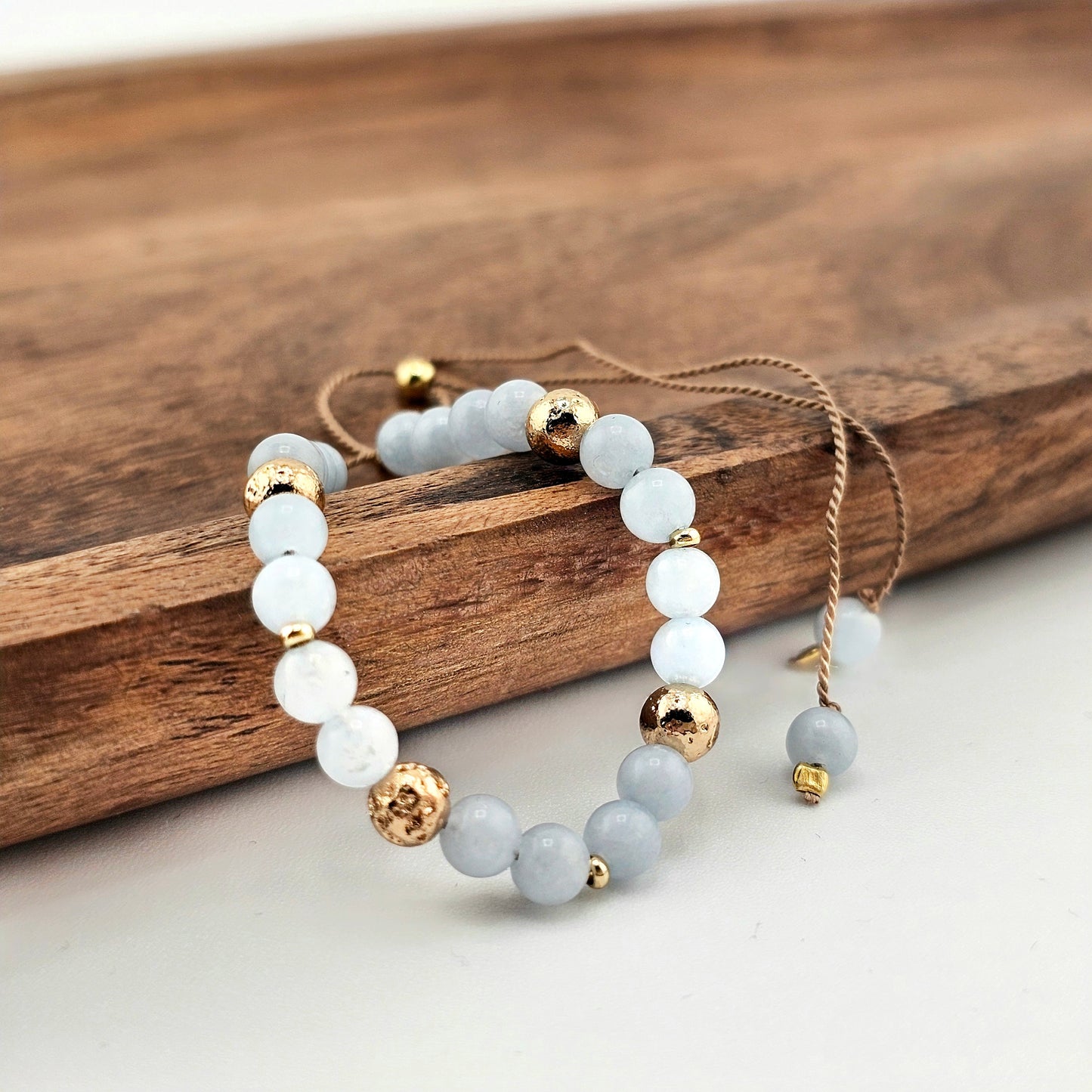 AKWAMARYN - bransoletka urodzeniowa MARZEC