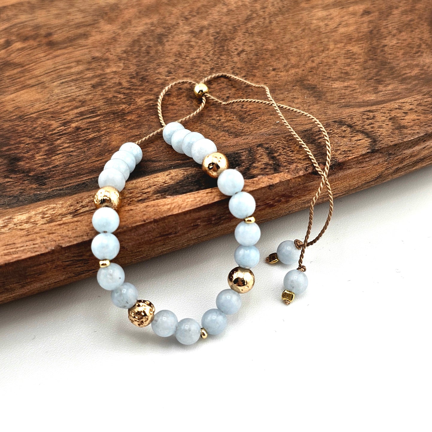 AKWAMARYN - bransoletka urodzeniowa MARZEC