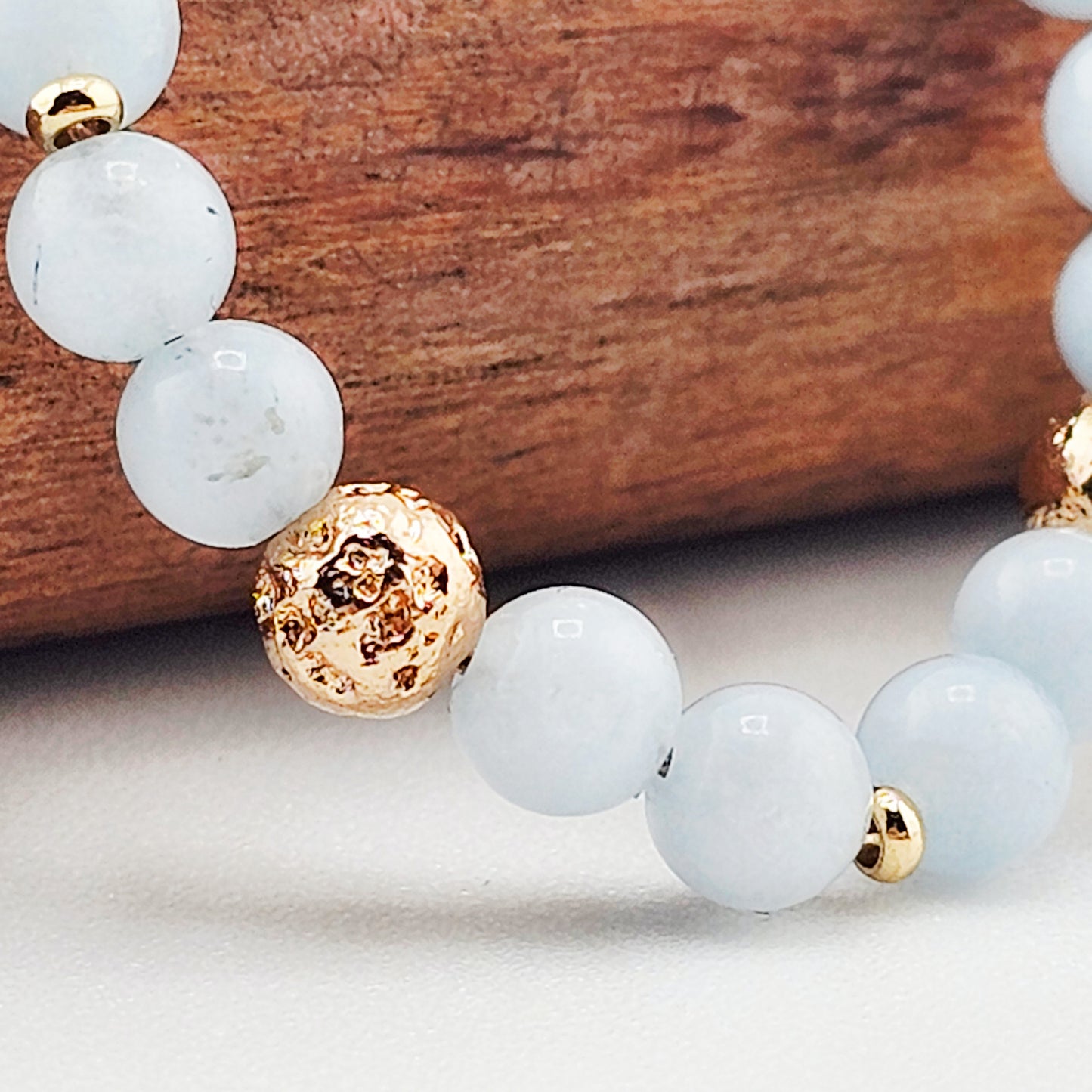 AKWAMARYN - bransoletka urodzeniowa MARZEC