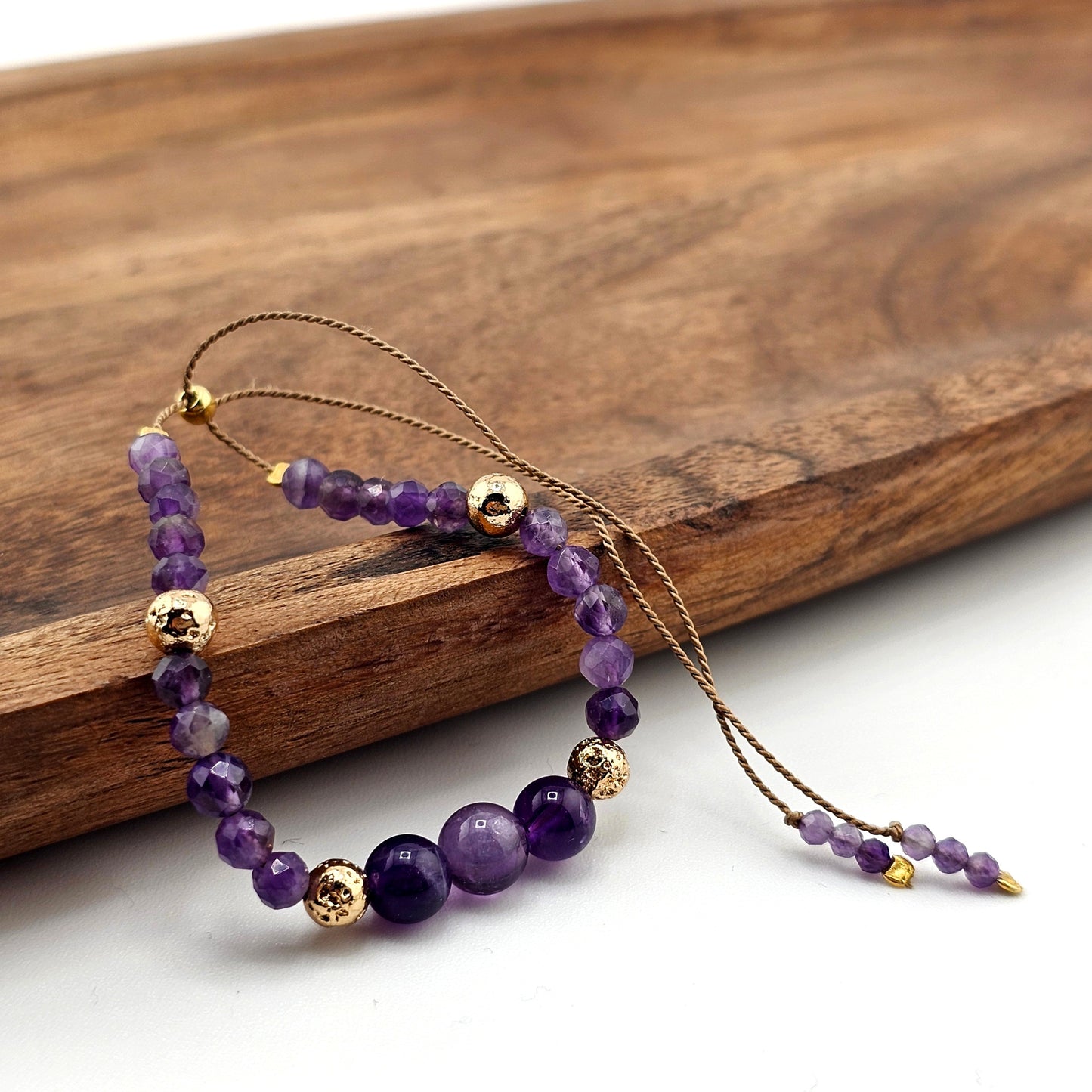 AMETYST -bransoletka urodzeniowa LUTY