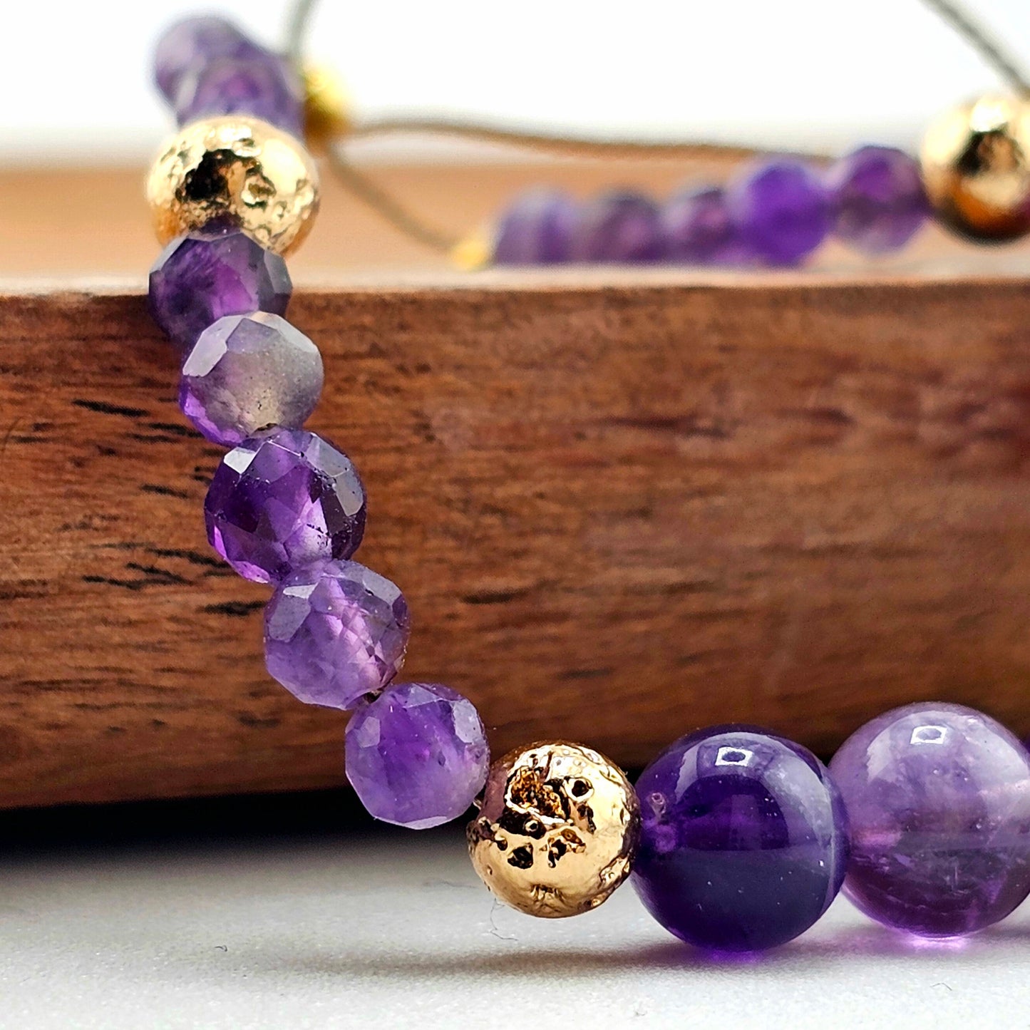 AMETYST -bransoletka urodzeniowa LUTY