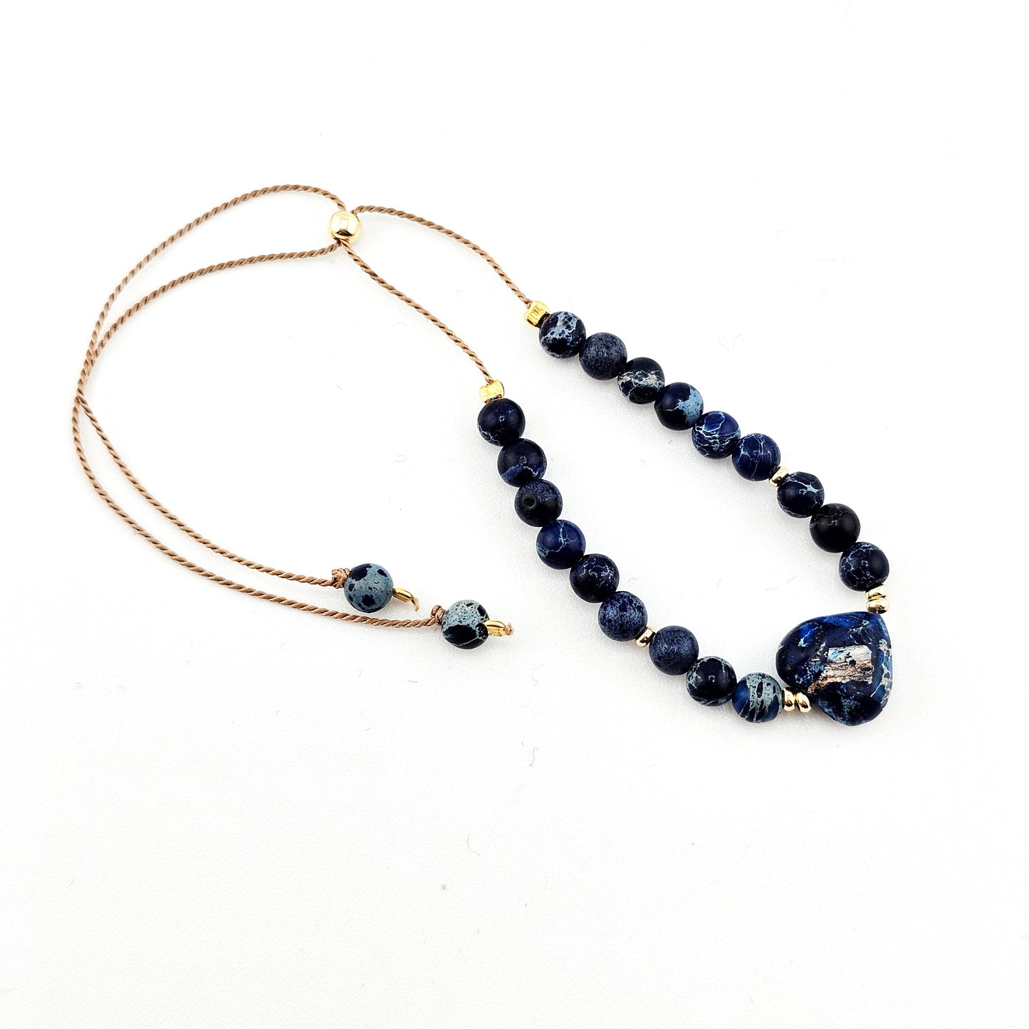 Jaspis Niebieski - bransoletka z kamieni naturalnych