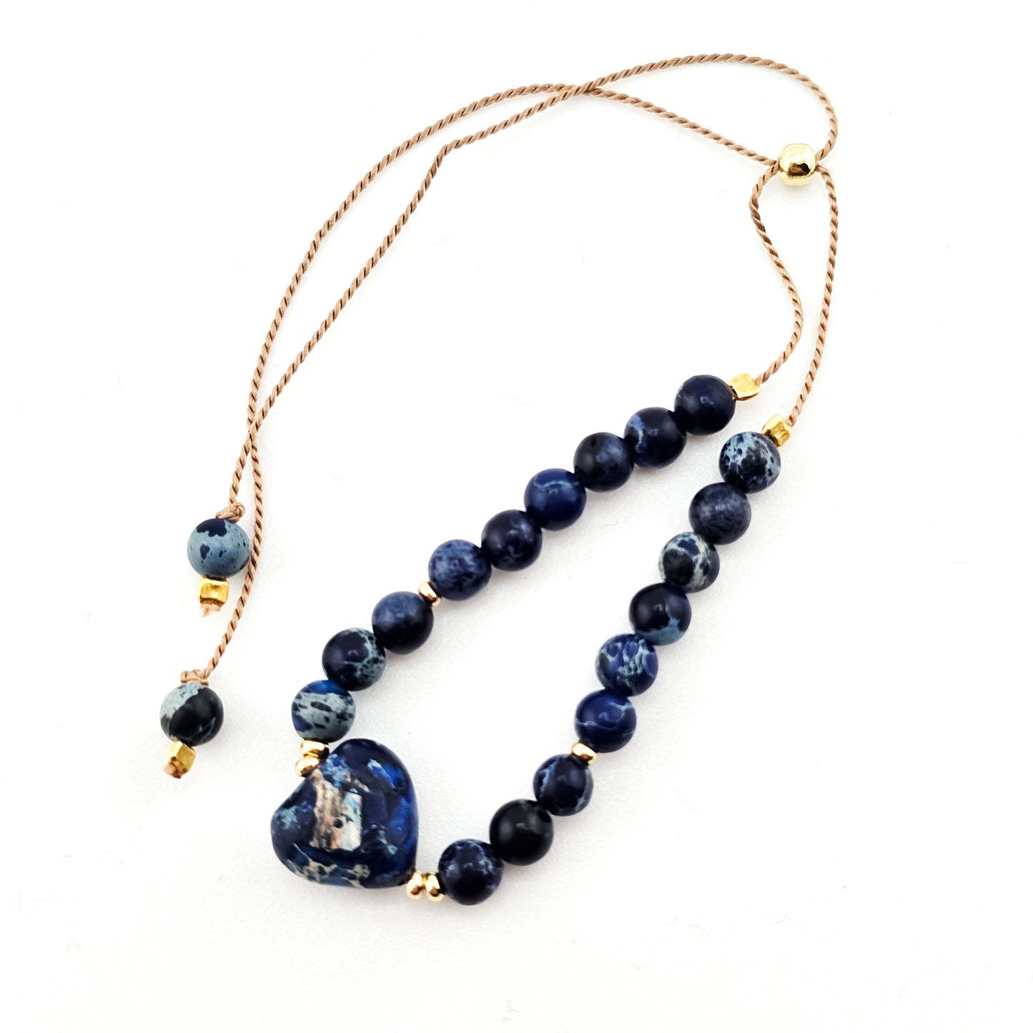 Jaspis Niebieski - bransoletka z kamieni naturalnych