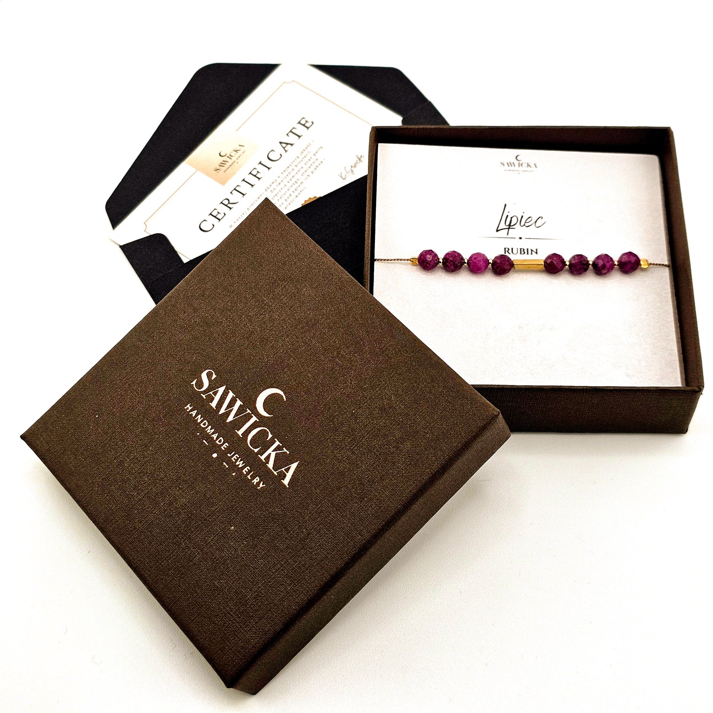 RUBIN - bransoletka urodzeniowa LIPIEC