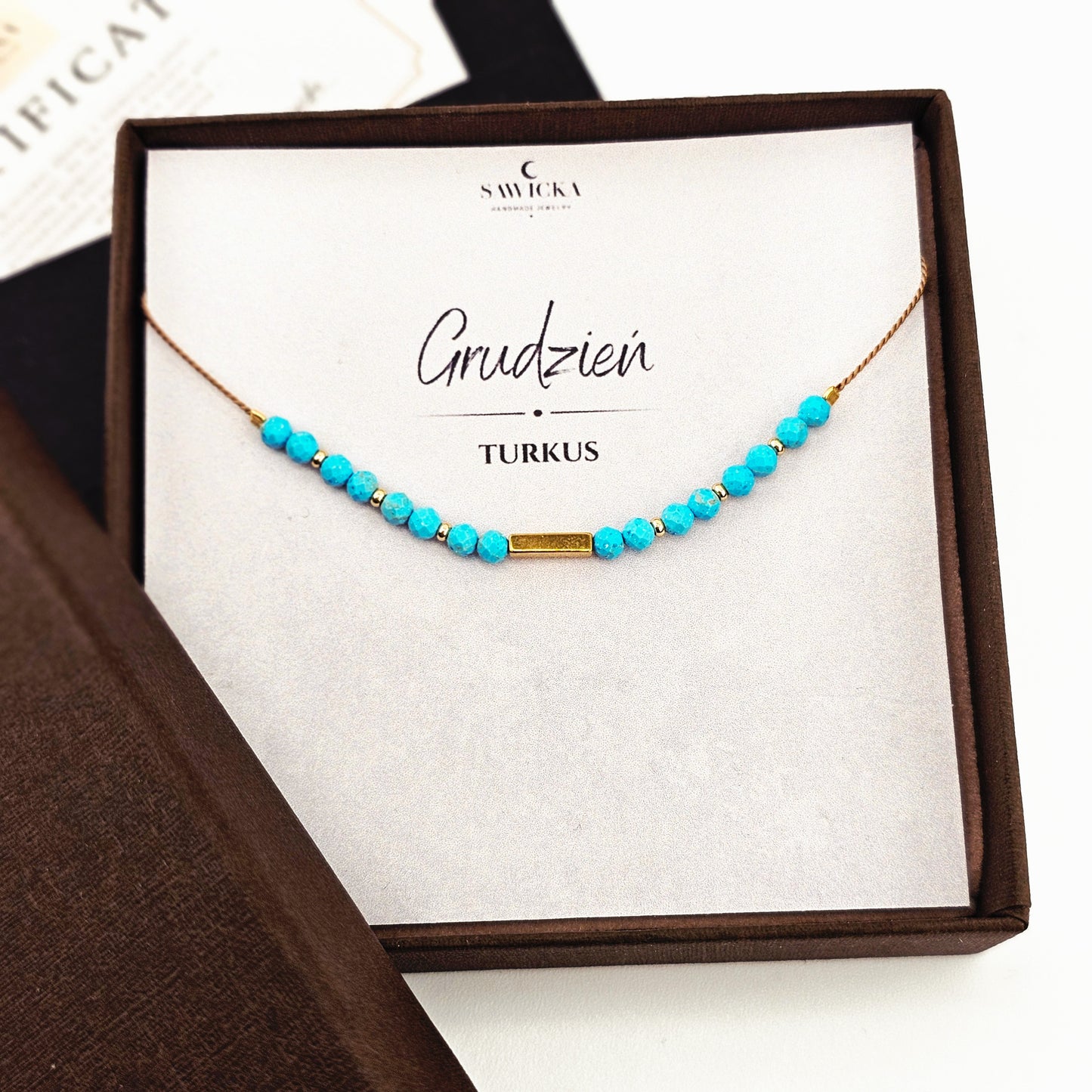 TURKUS - bransoletka urodzeniowa GRUDZIEŃ