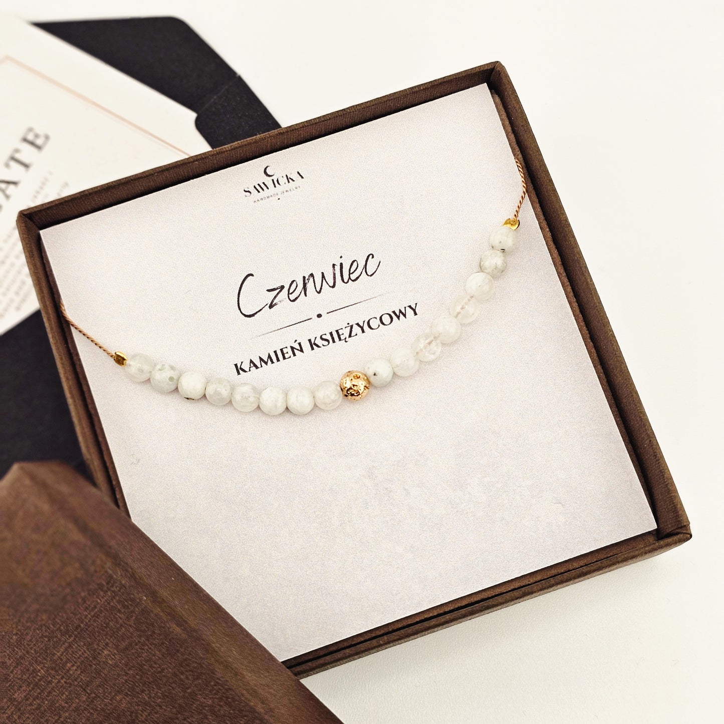 KAMIEŃ KSIĘŻYCOWY - bransoletka urodzeniowa Czerwiec