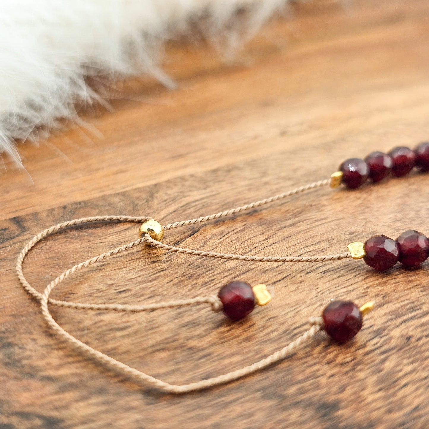 Agat bordowy - bransoletka z kamieni naturalnych