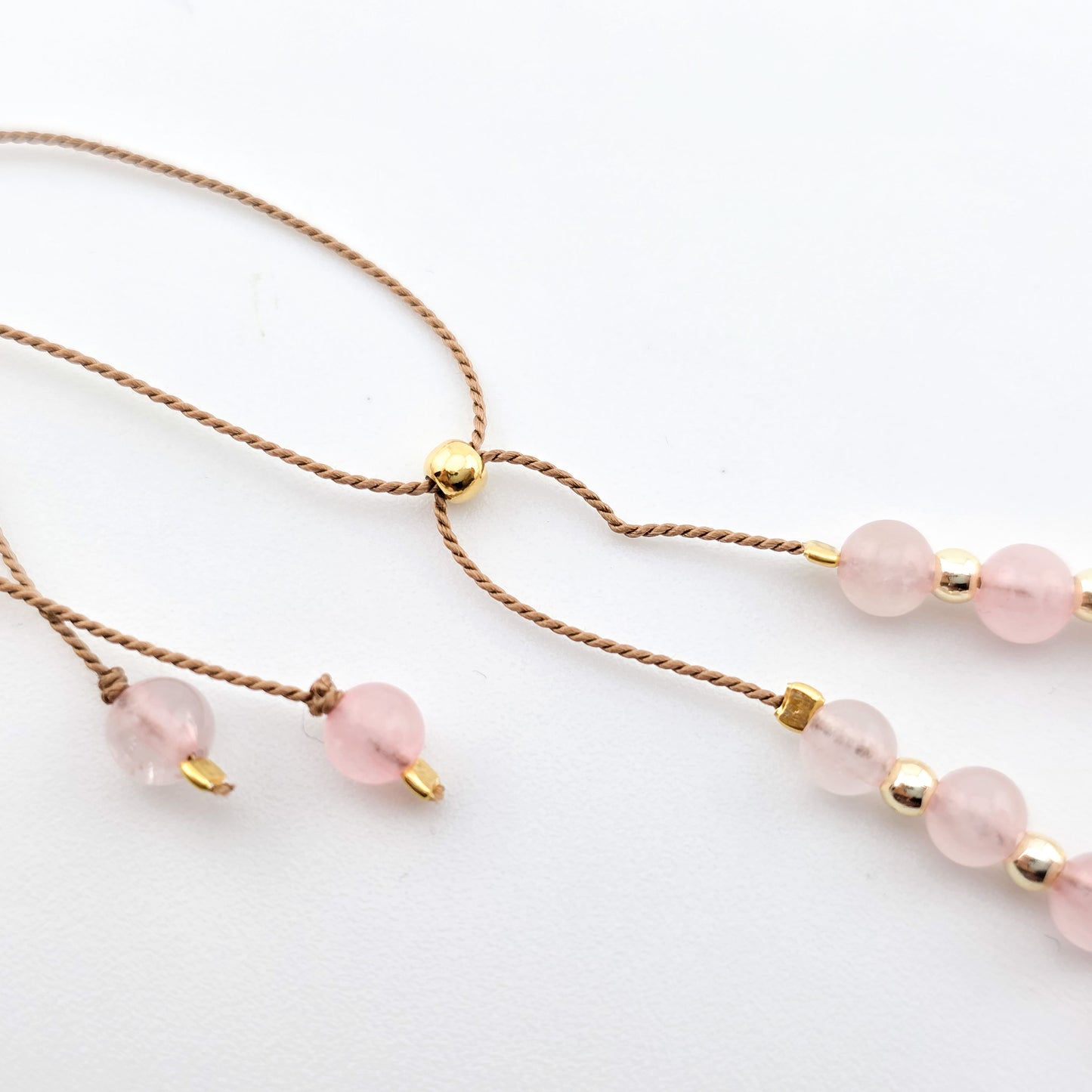 Mama i Córka - bransoletka z misiem / myszką Miki - kwarc różowy - zestaw dla mamy i córki