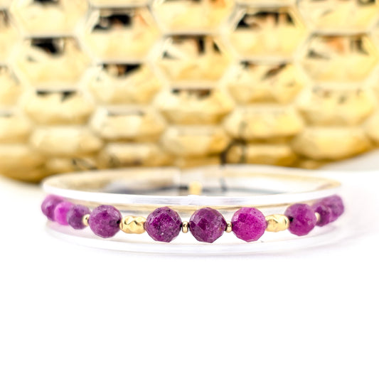 BRANSOLETKA Z RUBINEM