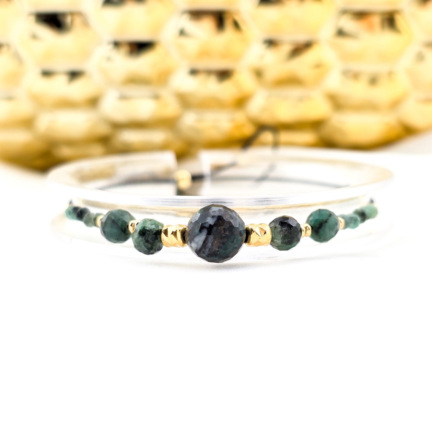 BRANSOLETKA ZE SZMARAGDEM