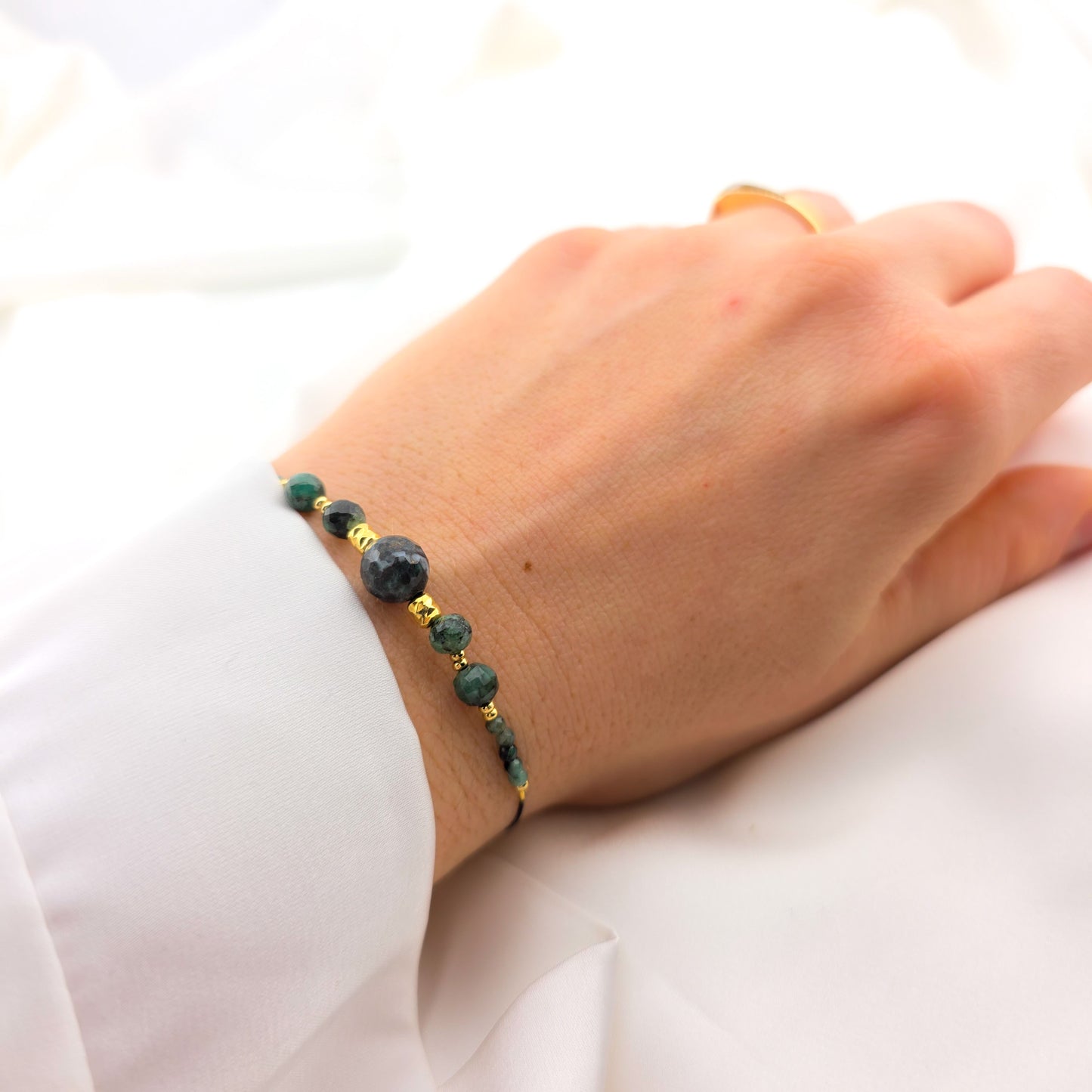 BRANSOLETKA ZE SZMARAGDEM