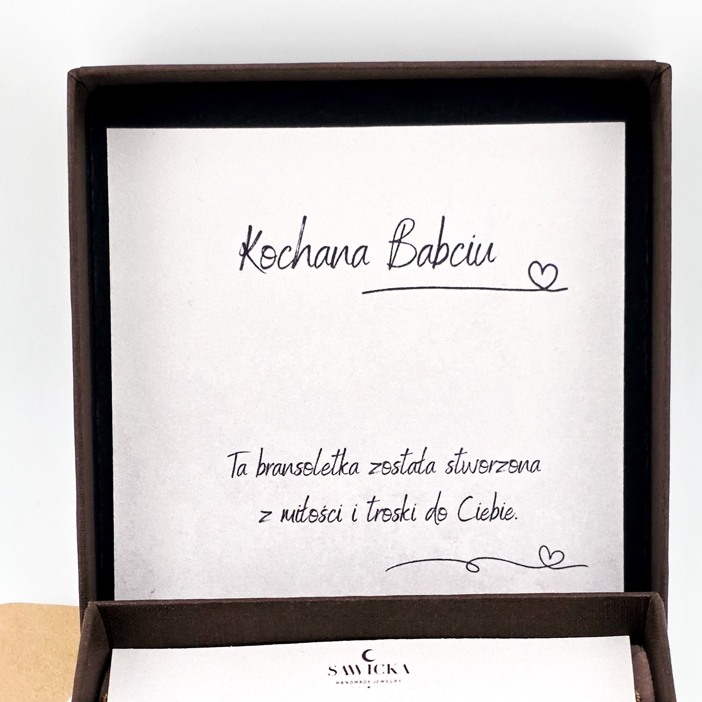 Na spokój - bransoletka na łańcuszku ze stali chirurgicznej - Dzień Babci