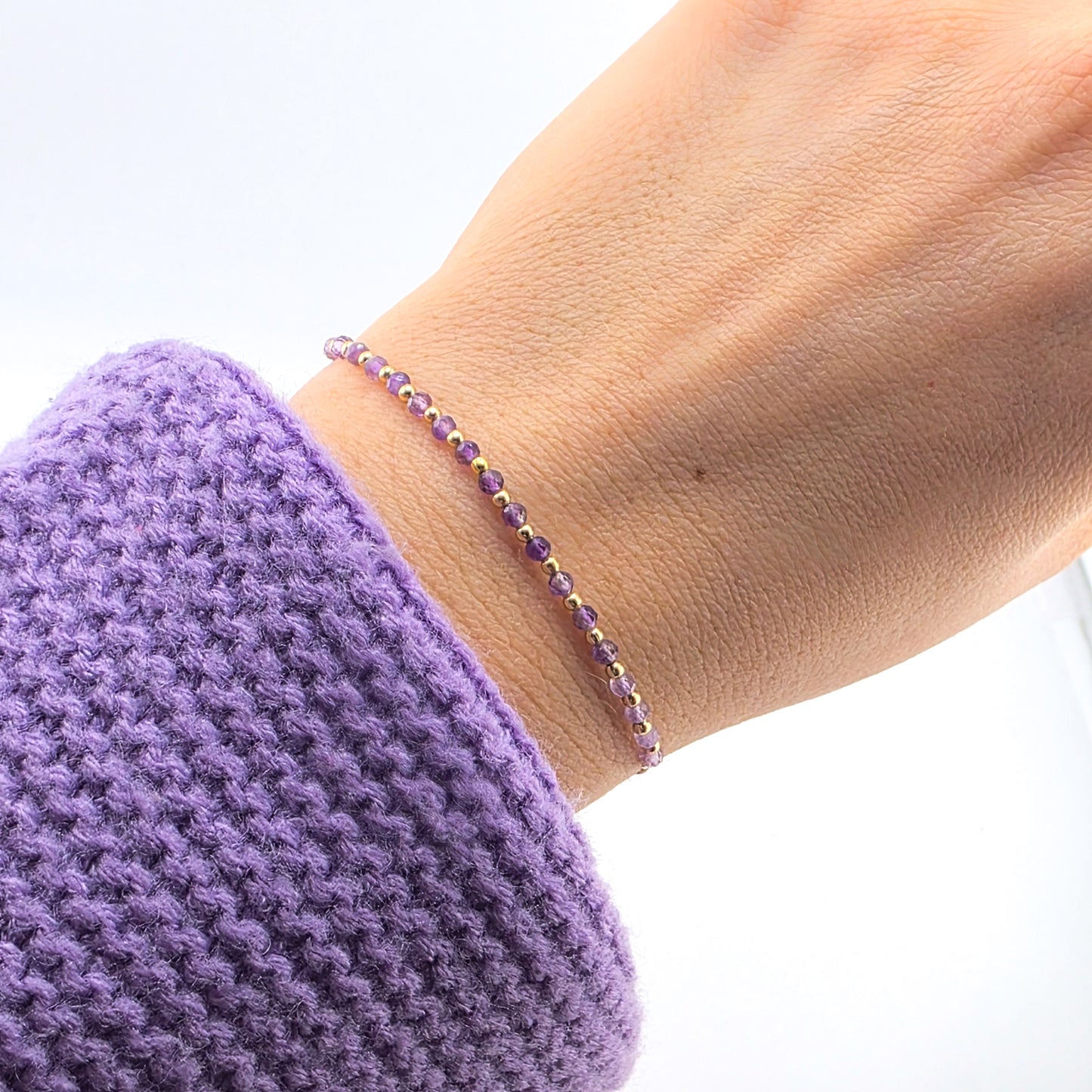 Bransoletka z ametystem - KLUCZ DO MEDYTACJI