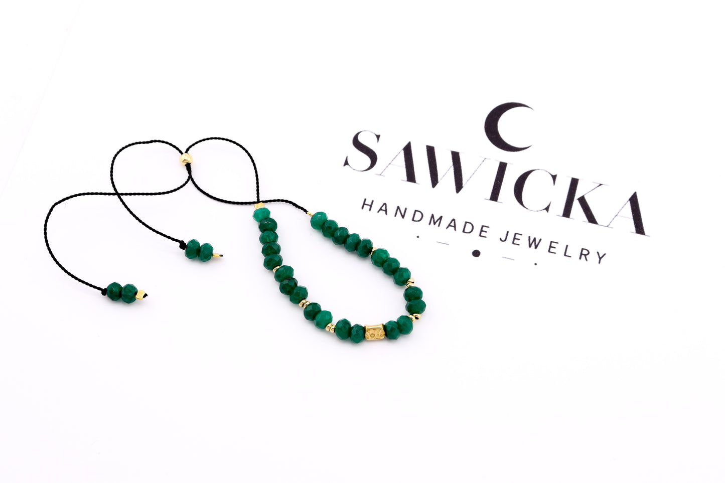 BRANSOLETKA Z JADEITEM