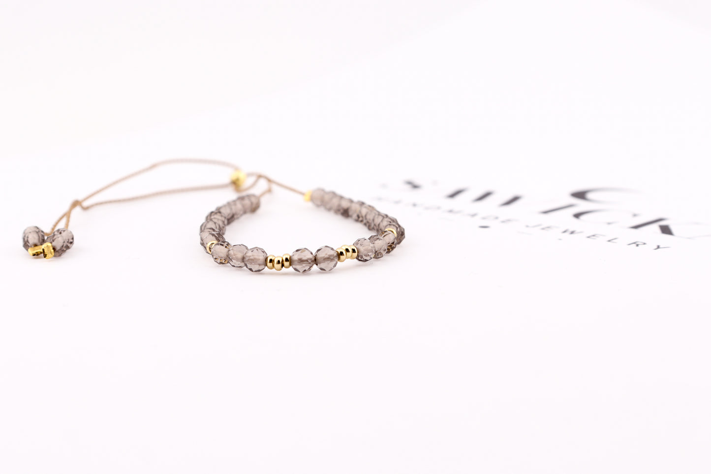 KWARC DYMNY - BRANSOLETKA Z KAMIENI NATURALNYCH