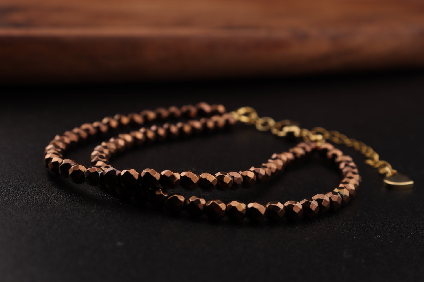 PODWÓJNA BRANSOLETKA Z HEMAMTYTEM