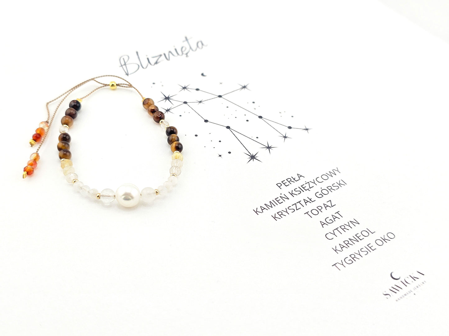 BLIŹNIĘTA -bransoletka zodiakalna