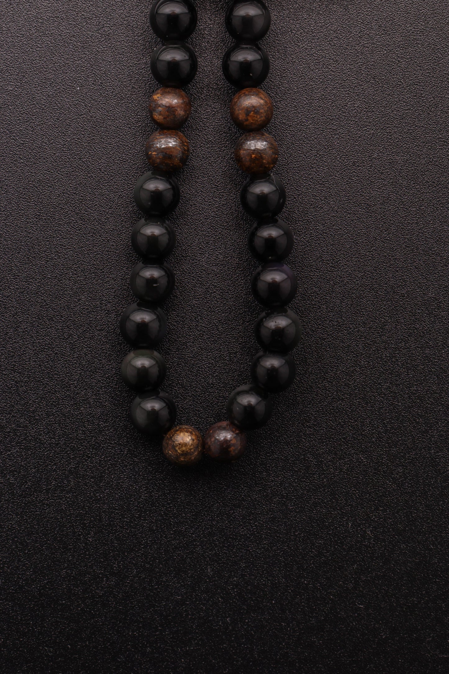 0bsydian z bronzytem - bransoletka męska