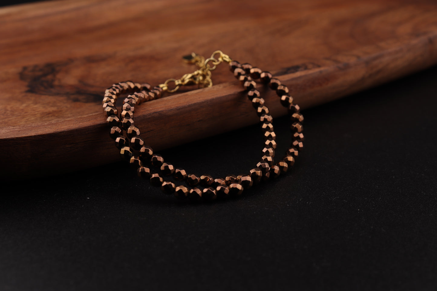 PODWÓJNA BRANSOLETKA Z HEMAMTYTEM