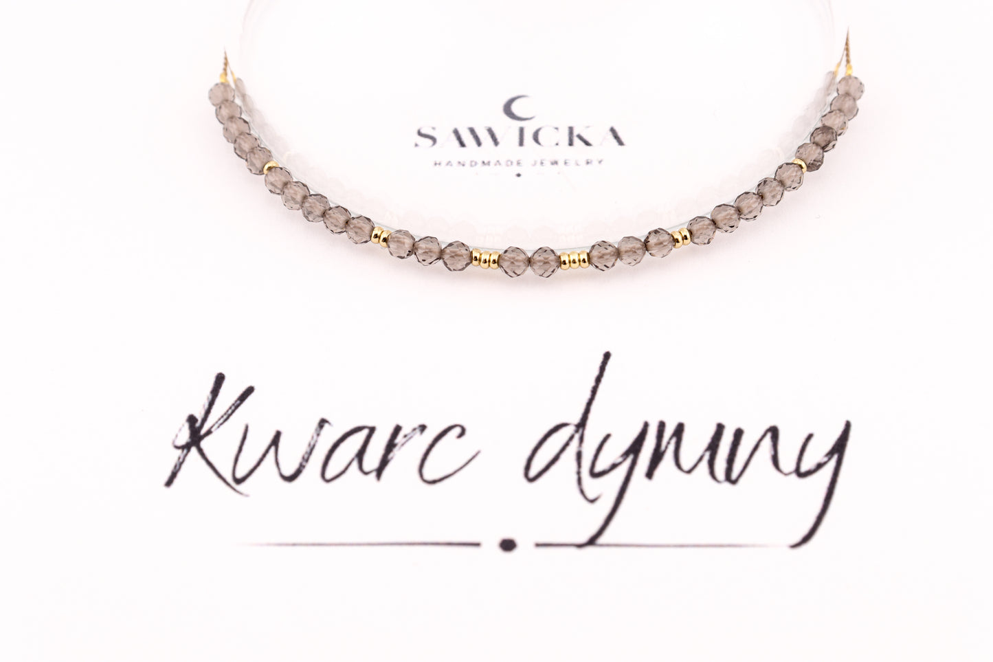 KWARC DYMNY - BRANSOLETKA Z KAMIENI NATURALNYCH