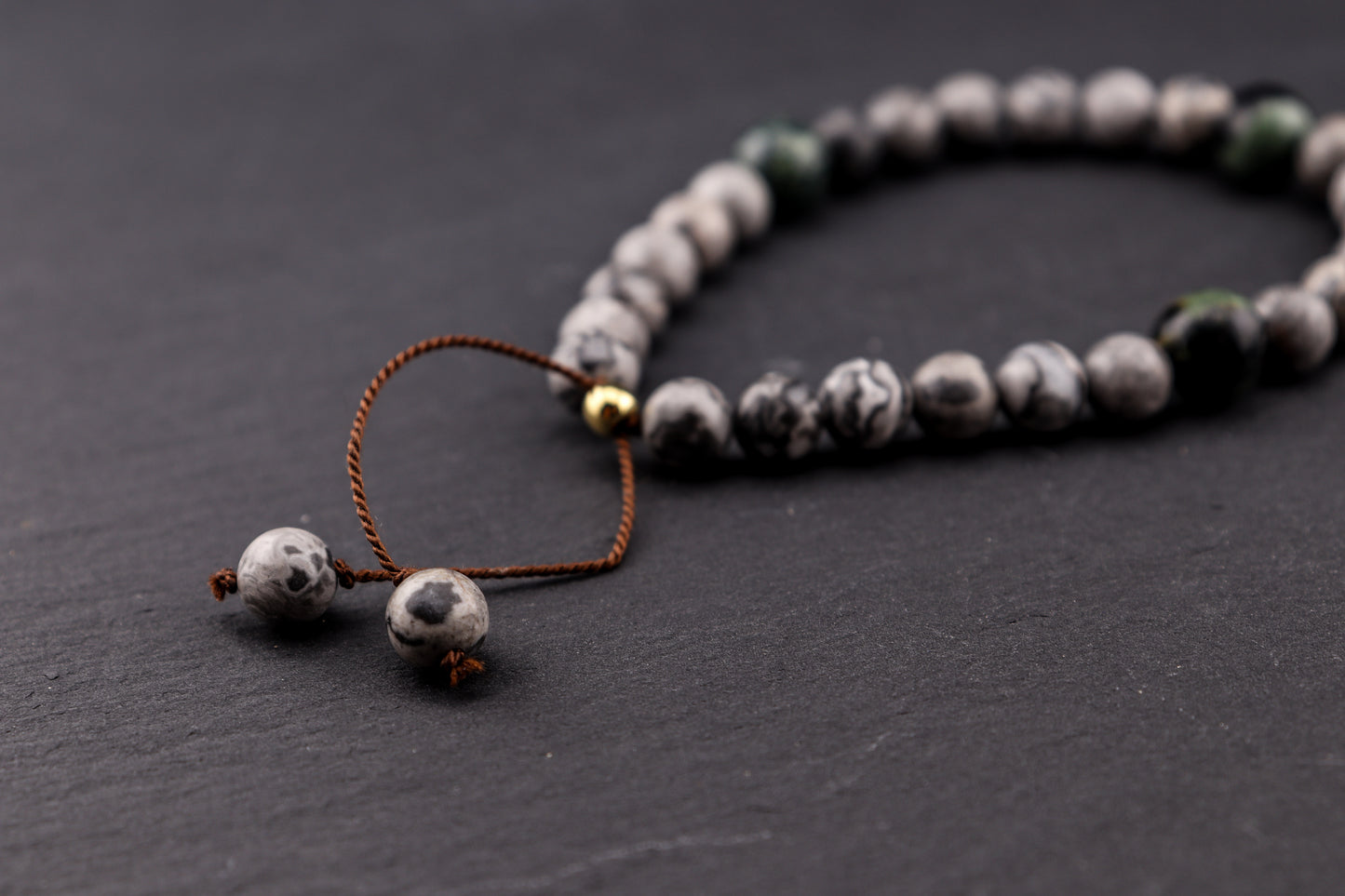 BRANSOLETKA MĘSKA Z JASPISEM