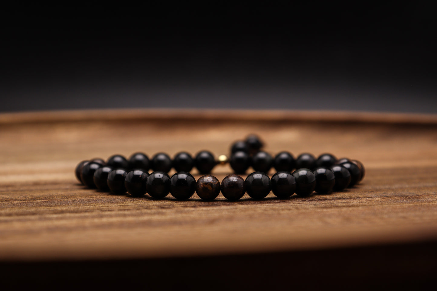 0bsydian z bronzytem - bransoletka męska