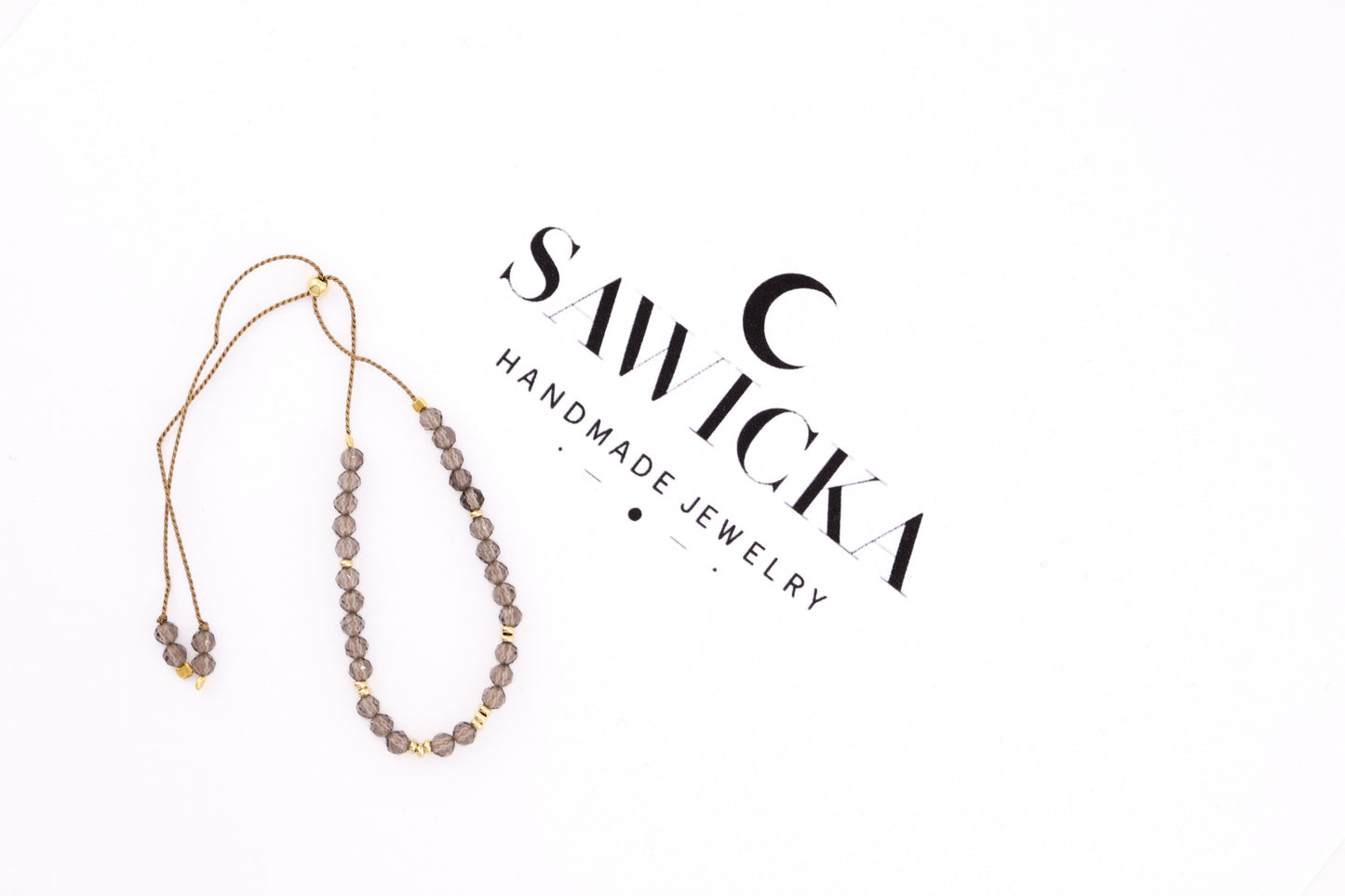 KWARC DYMNY - BRANSOLETKA Z KAMIENI NATURALNYCH