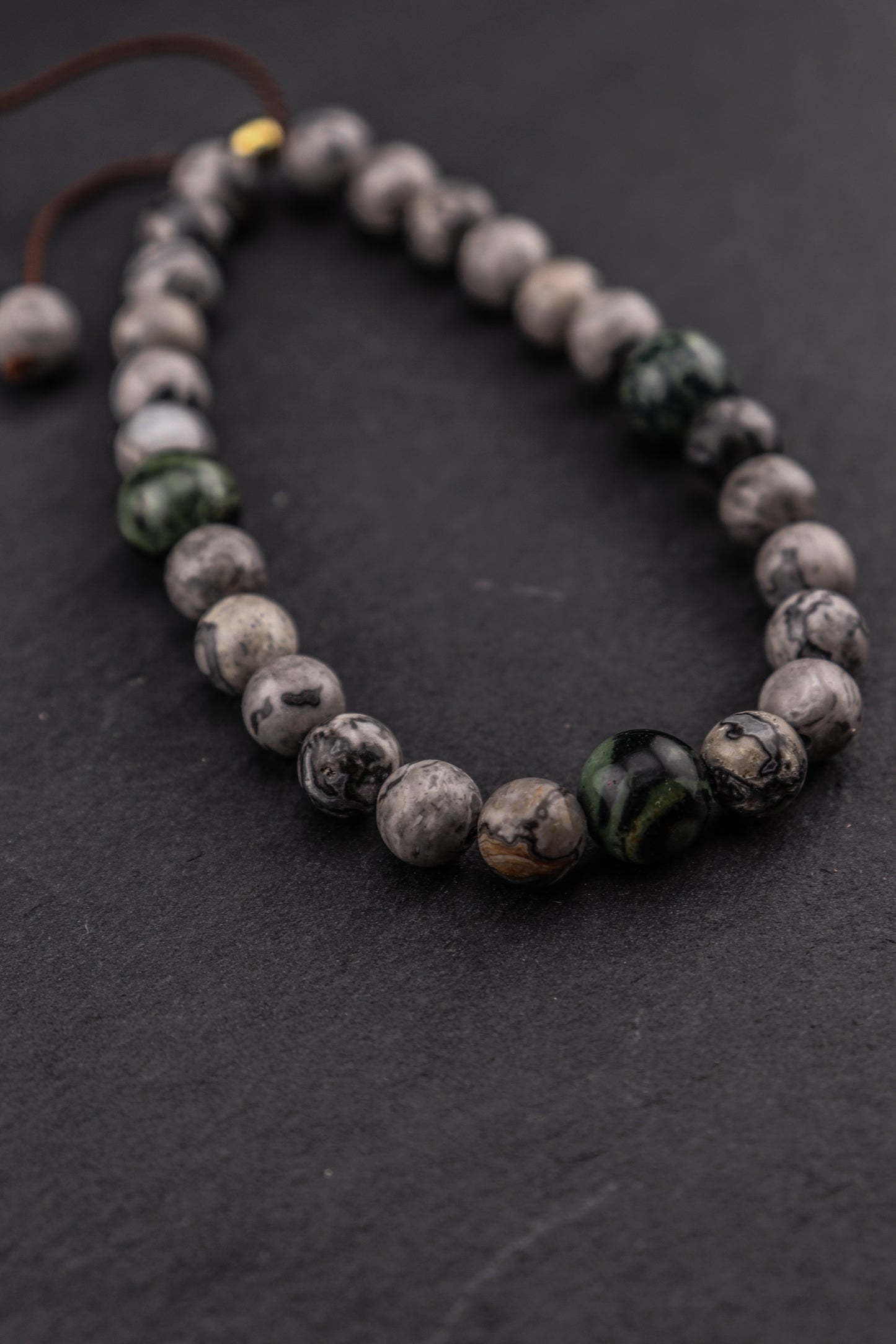 BRANSOLETKA MĘSKA Z JASPISEM