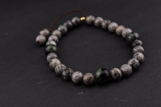 BRANSOLETKA MĘSKA Z JASPISEM