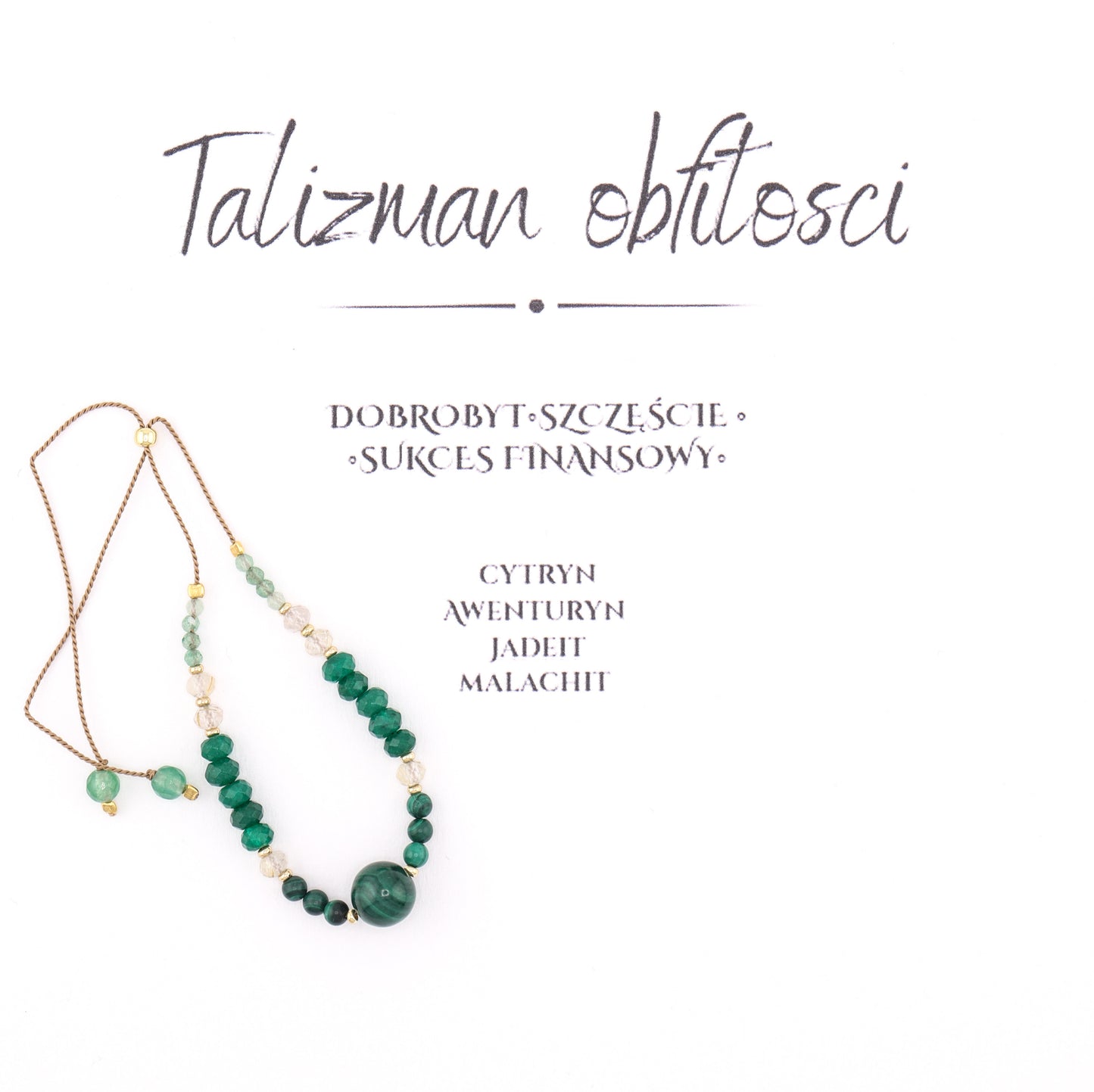 TALIZMAN OBFITOŚCI - BRANSOLETKA Z KAMIENI NATURALNYCH