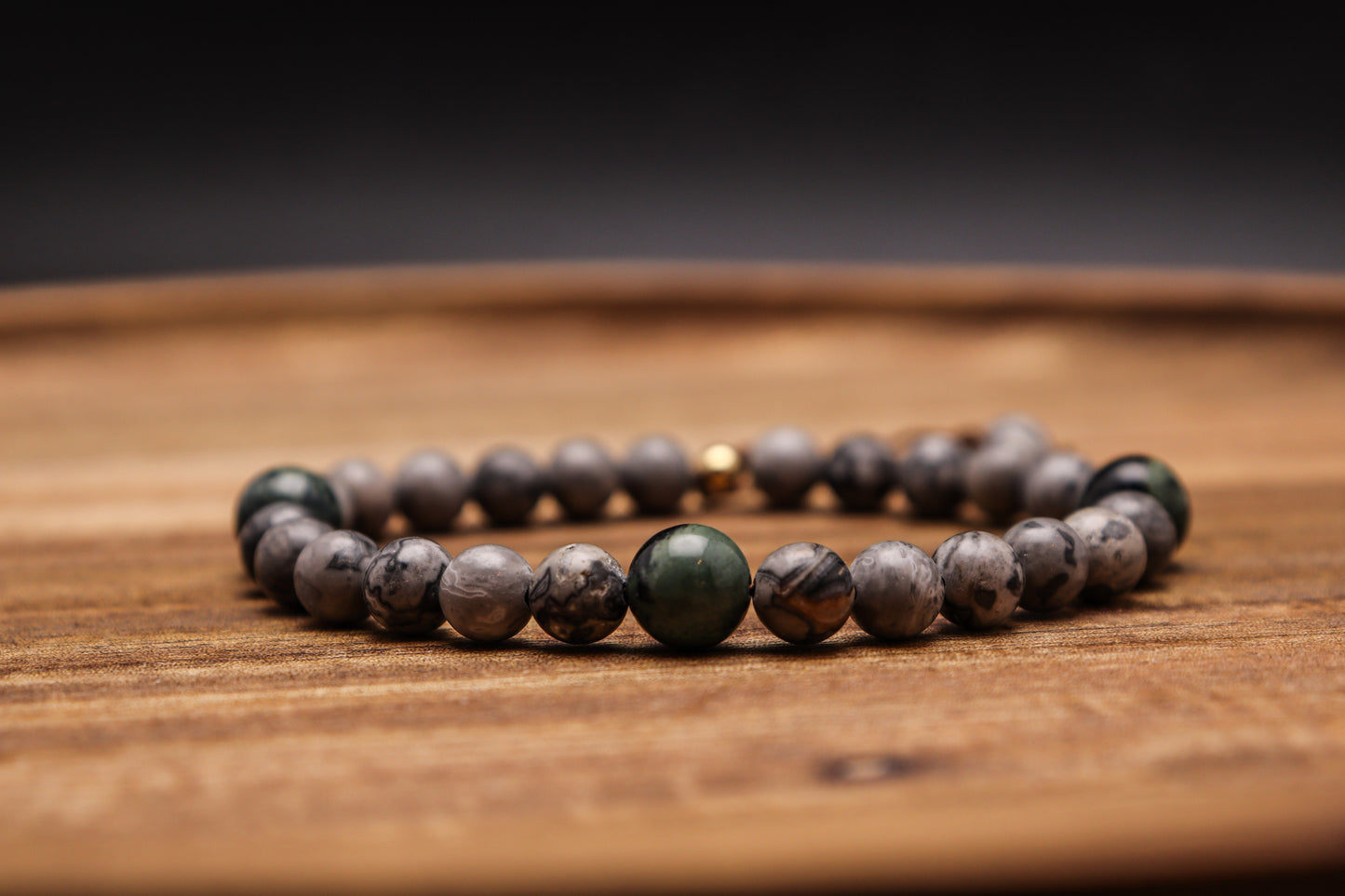 BRANSOLETKA MĘSKA Z JASPISEM