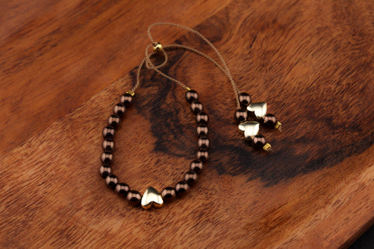 BRANSOLETKA HEMATYTOWE SERCE